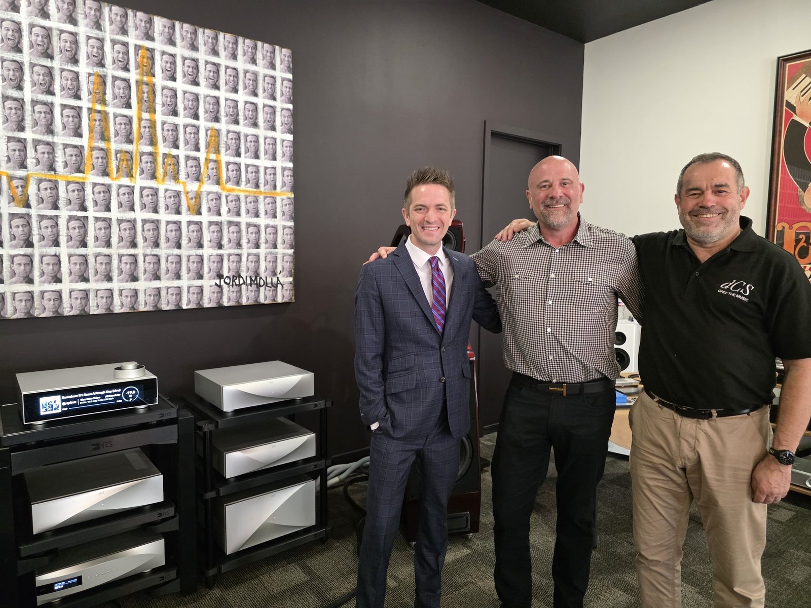 The dCS Varese system in the Sound Sanctuary Austin showroom during a visit from dCS